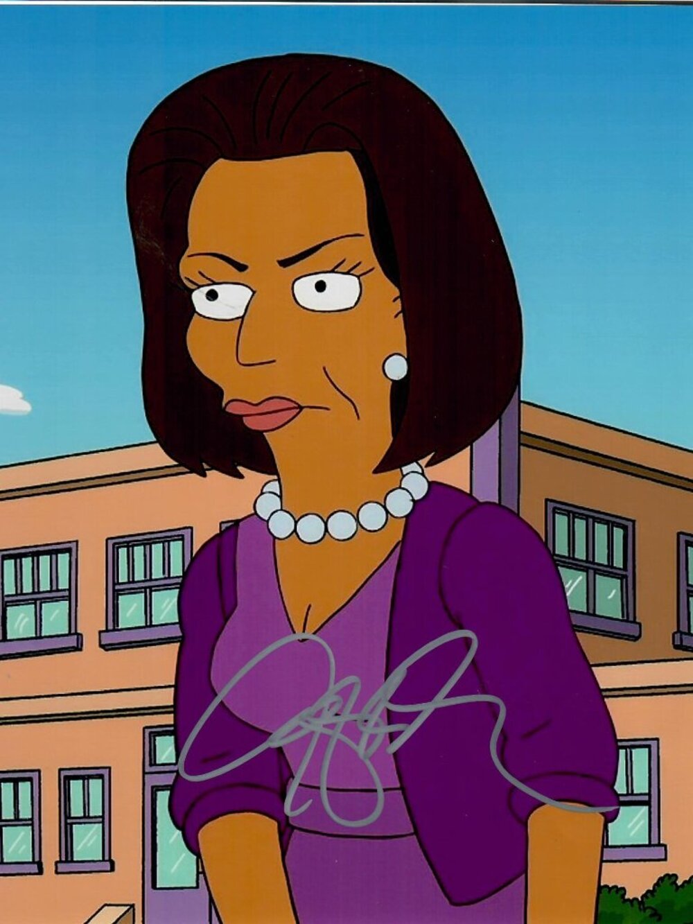 Angela Basset Hollywood Movie Actress The Simpsons Signed 8X10 Photo